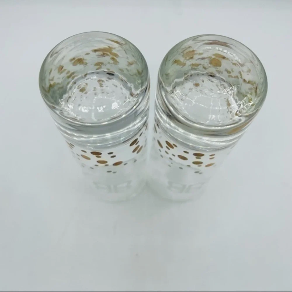 Tall Shot Glasses Baileys Irish Cream Gift | 2 oz - 2 pc Set | Clear / Gold